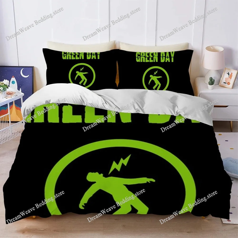 G-Green D-Day Band Duvet Cover Set Home Style Bedding Soft Laundry Cotton Bed Student Dormitory Gift