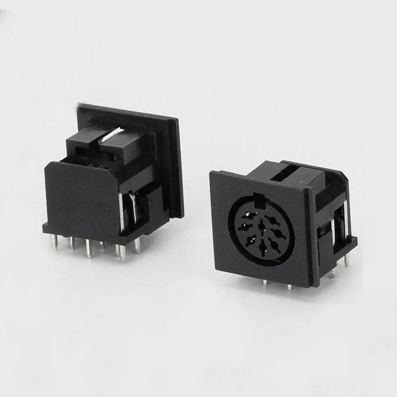 DS-8-04B large DIN 8-pin DS terminal socket, 90-degree power board female connector, power female socket, 8 cores