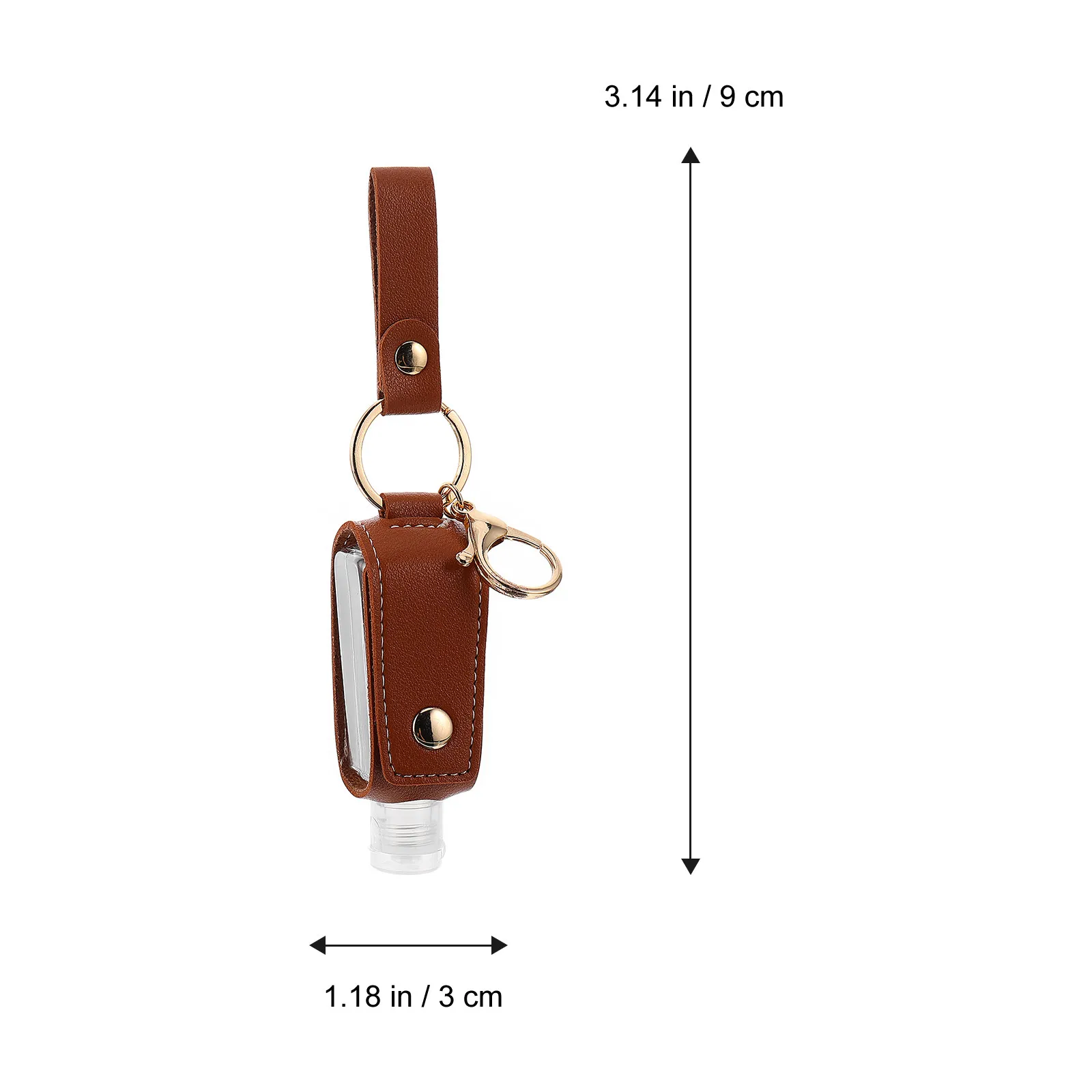 1Set Lightweight Plastic Empty Bottle Keyring Case Portable Perfume Hand Wash Gel Storage for Keys Backpacks