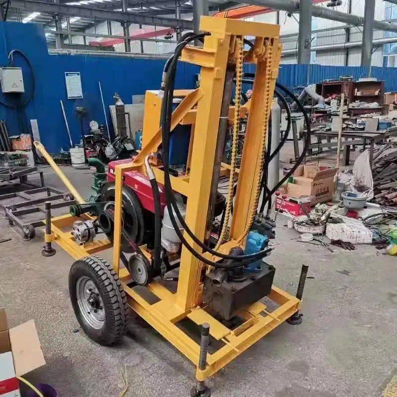 Factory Direct Sale Hydraulic Diesel Water Well Drilling Rig High Efficiency Drilling Rig Machine