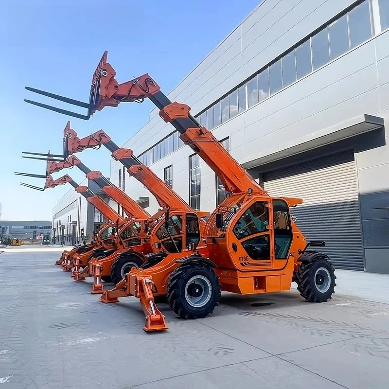 Telehandler 3Ton 3.5Ton 4Ton 5ton Telescopic Boom Arm Mini Extended 4 Wheel Drive Forklift Telehandler jobs customized