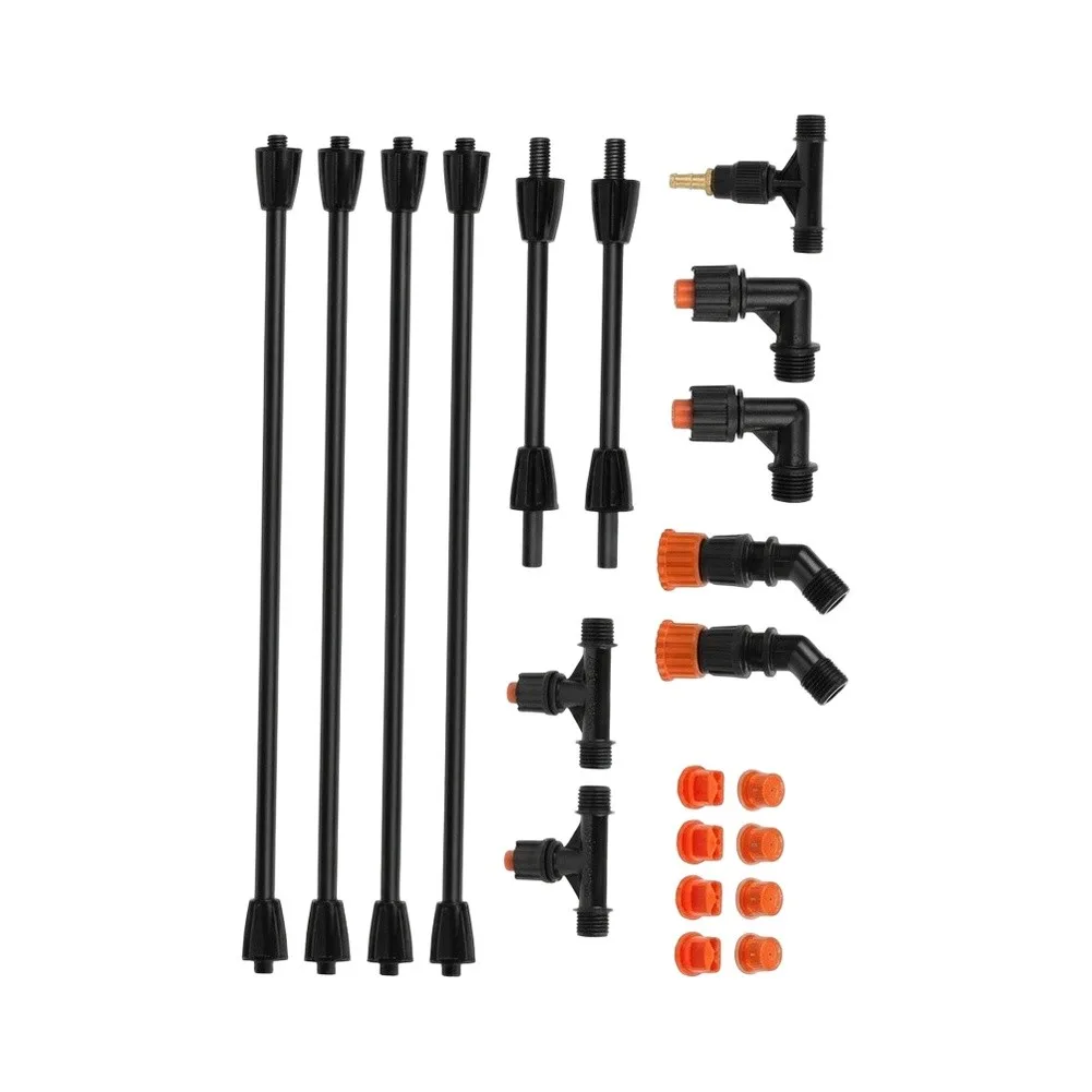4 Nozzle Sprayer for boom Wand with 1/4 Inch Brass Fitting and Dual Spray Angle Nozzles for Flexible Coverage Options