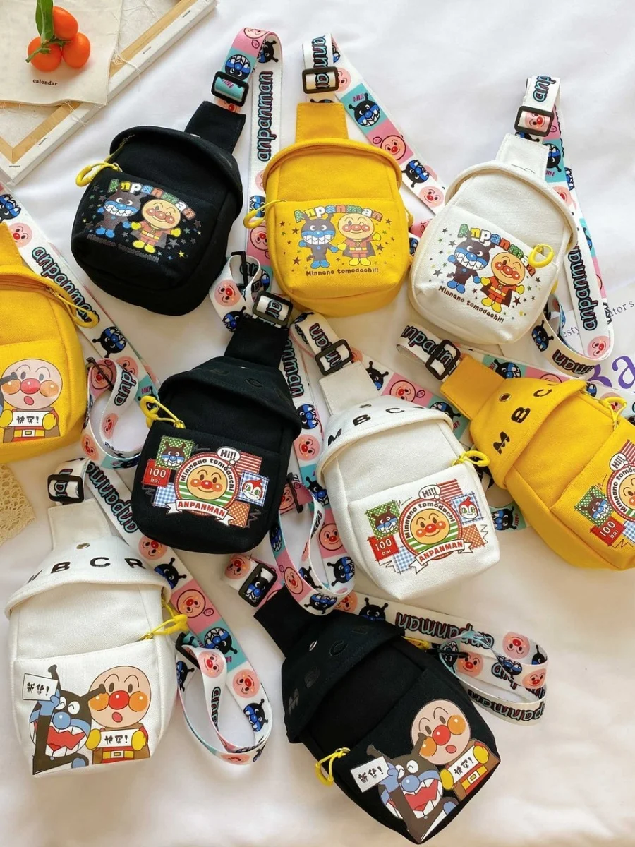 Bolso cruzado de lona de dibujos animados para mujer, mini bolso de pecho que combina con todo, bolso de hombro de moda, bolso familiar, regalo