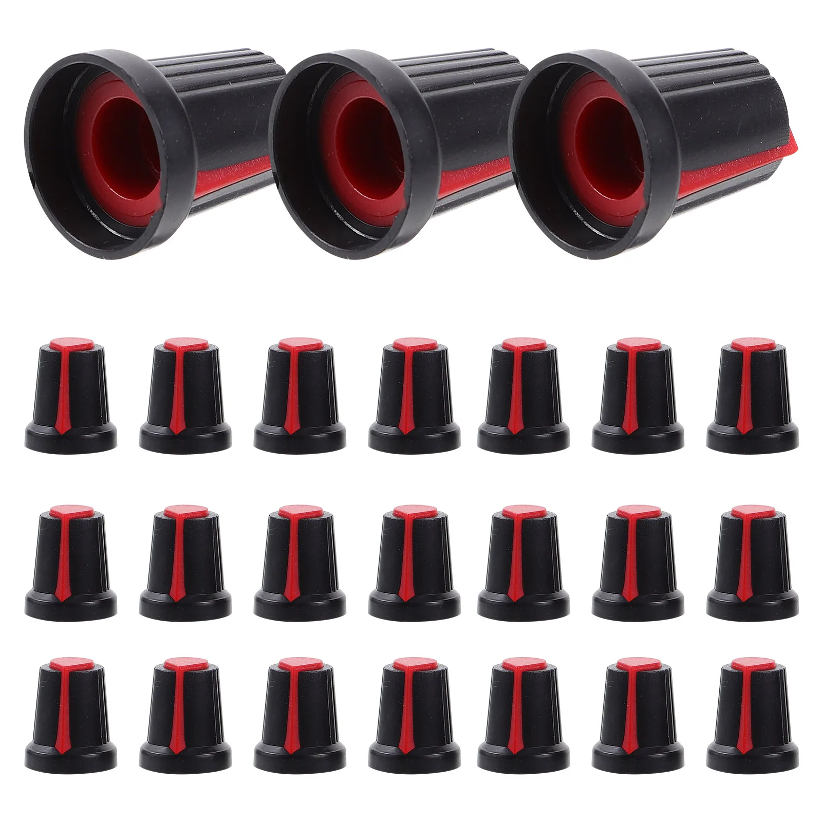 

50pcs Red Heart Shaped Potentiometer Knob Cap 6mm Inner Diameter Volume Control Guitar Parts Compatible Replacement
