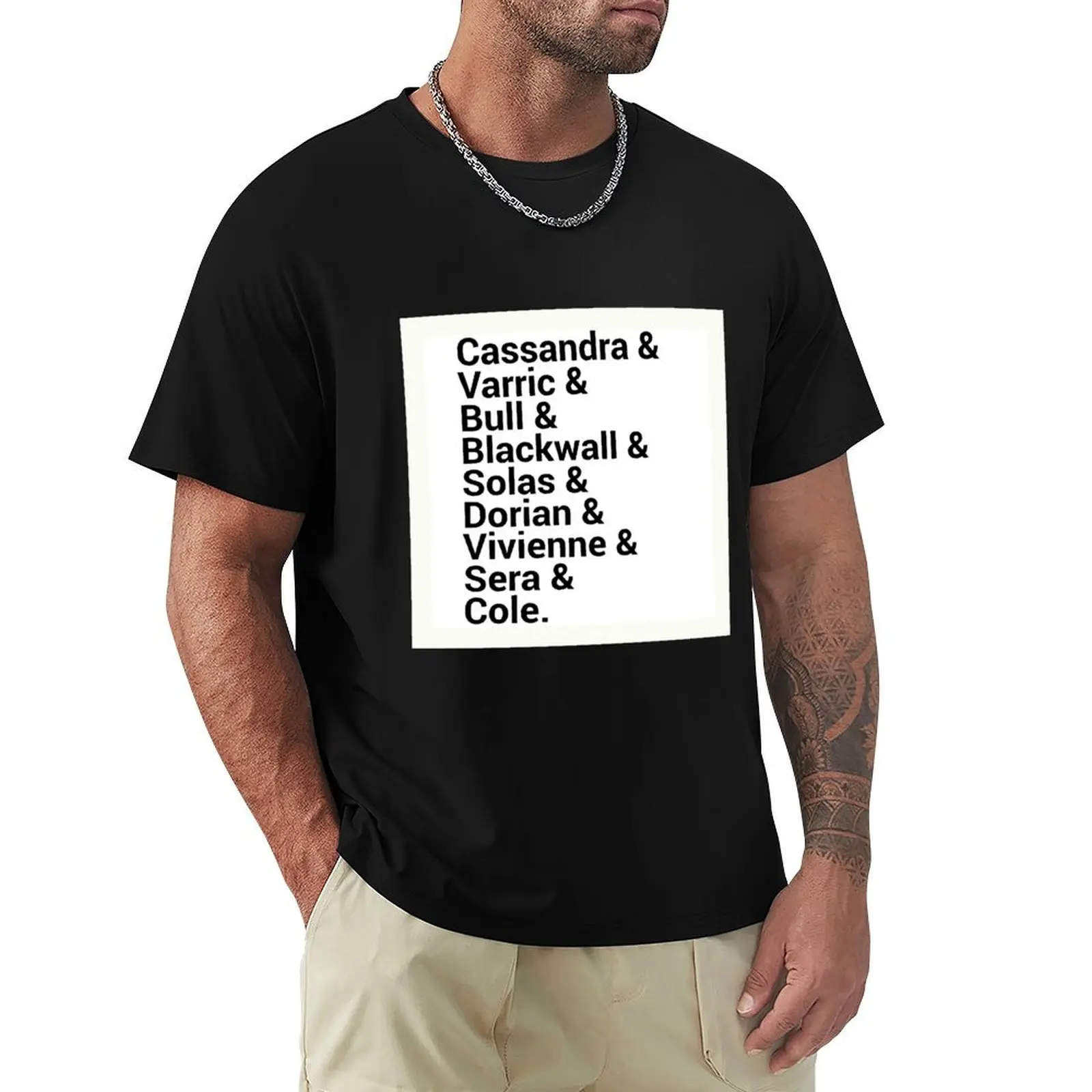 

Dragon Age Inquisition Character Names T-Shirt anime stuff Short sleeve tee street wear men graphic t shirts