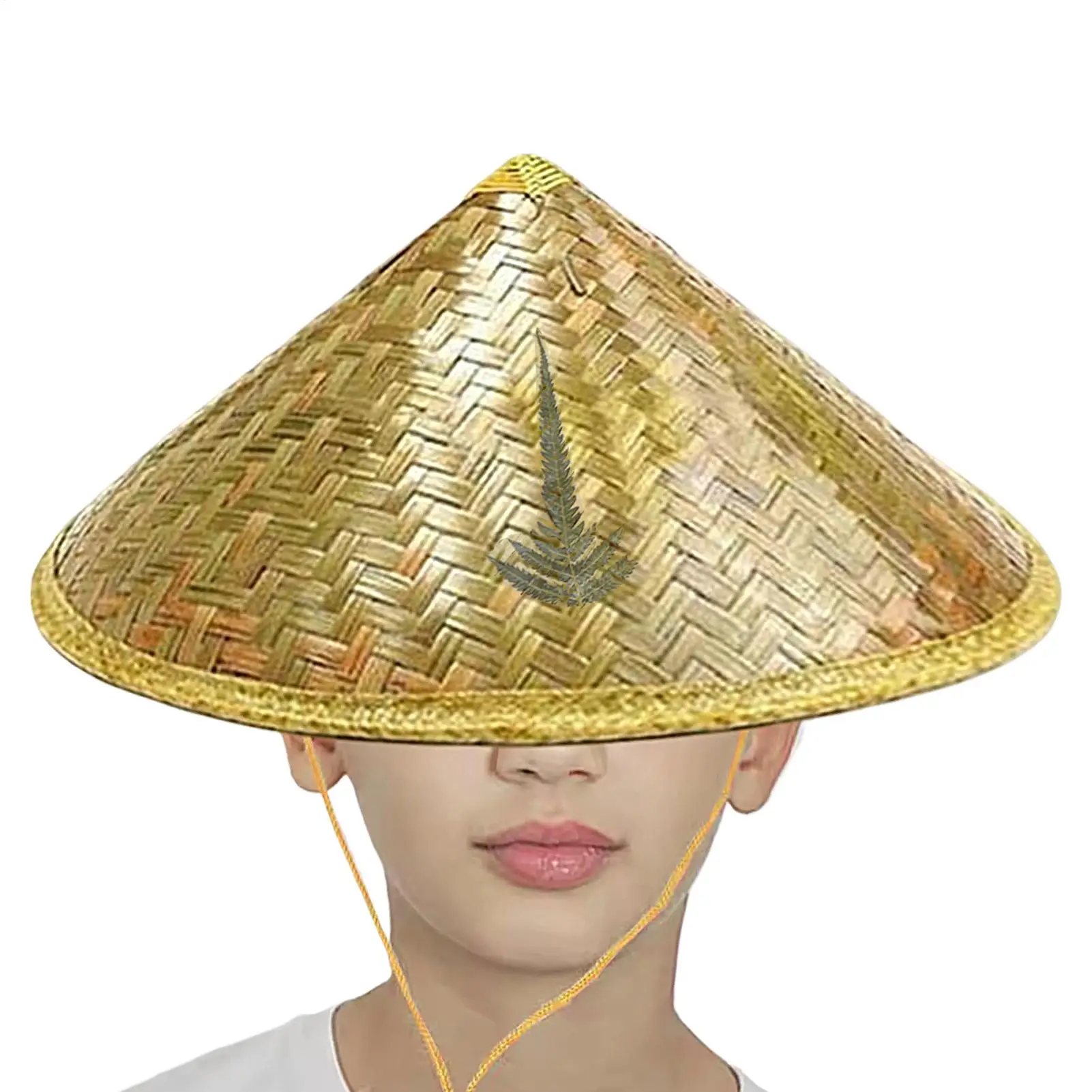New 1PC Rice Farmer Hat For Men Women Chinese Bamboo Hat For Adult Unisex Cosplay Conical Sun Cap Handwoven Fisherman Hat