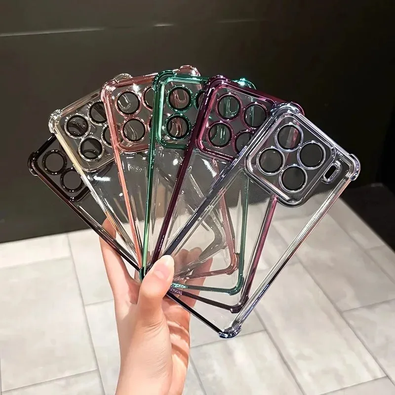 ل Xiaomi Mi 15T 15 T 15tPro Pro Mi15T سيليكون الغطاء الخلفي أربعة زوايا المضادة للصدمات تصفيح واضح عدسة حماية فليم كابا