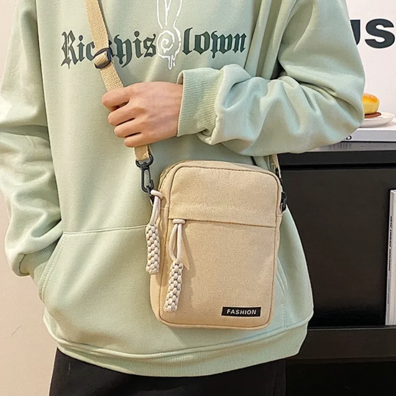 

Black White Khaki Crossbody Bags High Quality Oxford Cloth Minimalists Tote Bag Long Shoulder Strap Travel Storage Men Women