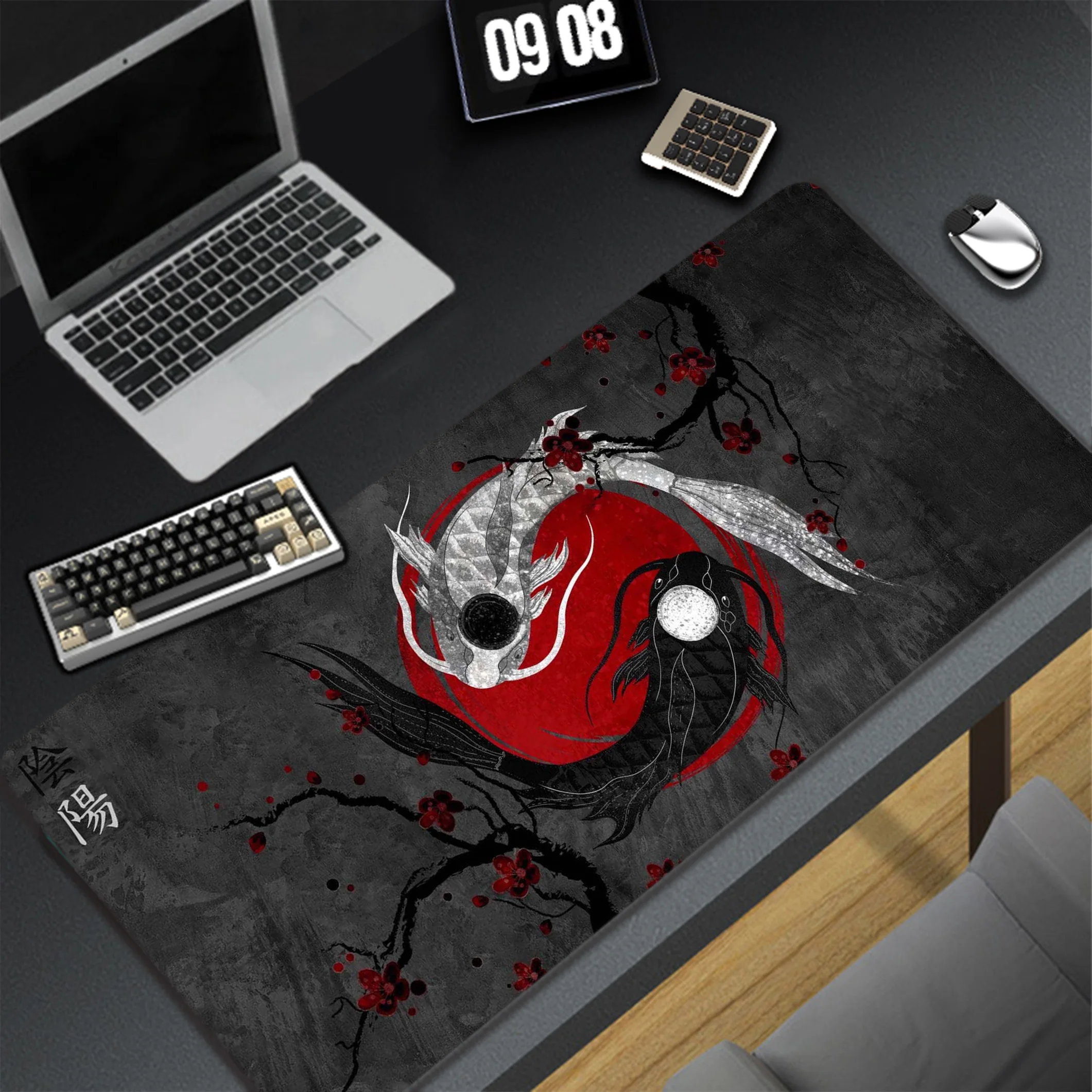 

Japanese Koi Gaming Mousepad Gamer Mousemat Mouse Mat Desk Pad XXL Locking Edge Mouse Pad Soft Keyboard Mat Pc Tapis De Souris