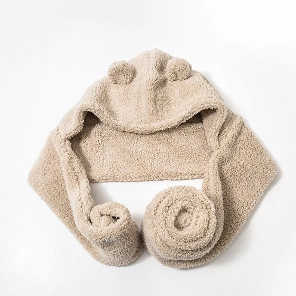 Thick Hat Scarf Gloves Set Cold Resistant Integrated Set Winter Accessories Set Soft Thermal Thermal Hat Scarf Gloves