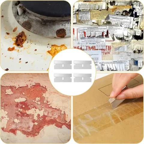 Rakbladsskrapa 20 st plastskrapa ersättning för bildekalborttagare dekaler fönsterglas ren skrapa limborttagare 10 best sales skrapblad - №2