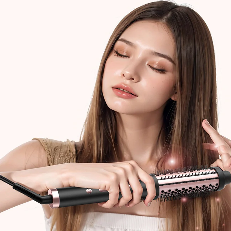 

Hot Air Hair Brush 2 in 1 Personalized High Quality Anti-Round Quick Heating Curler Comb Hair Straightening Comb