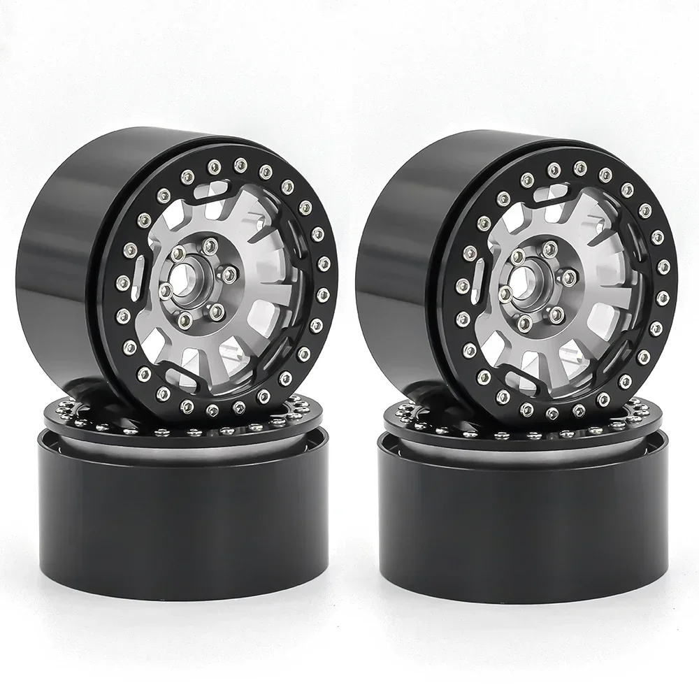 RC Auto 2.2 Beadlock Wielen 5 Spaken Velg 64x35mm CNC Aluminium Geanodiseerd voor 1/10 Crawler Trxs TRX4 TRX6 Axiale SCX10 Wraith