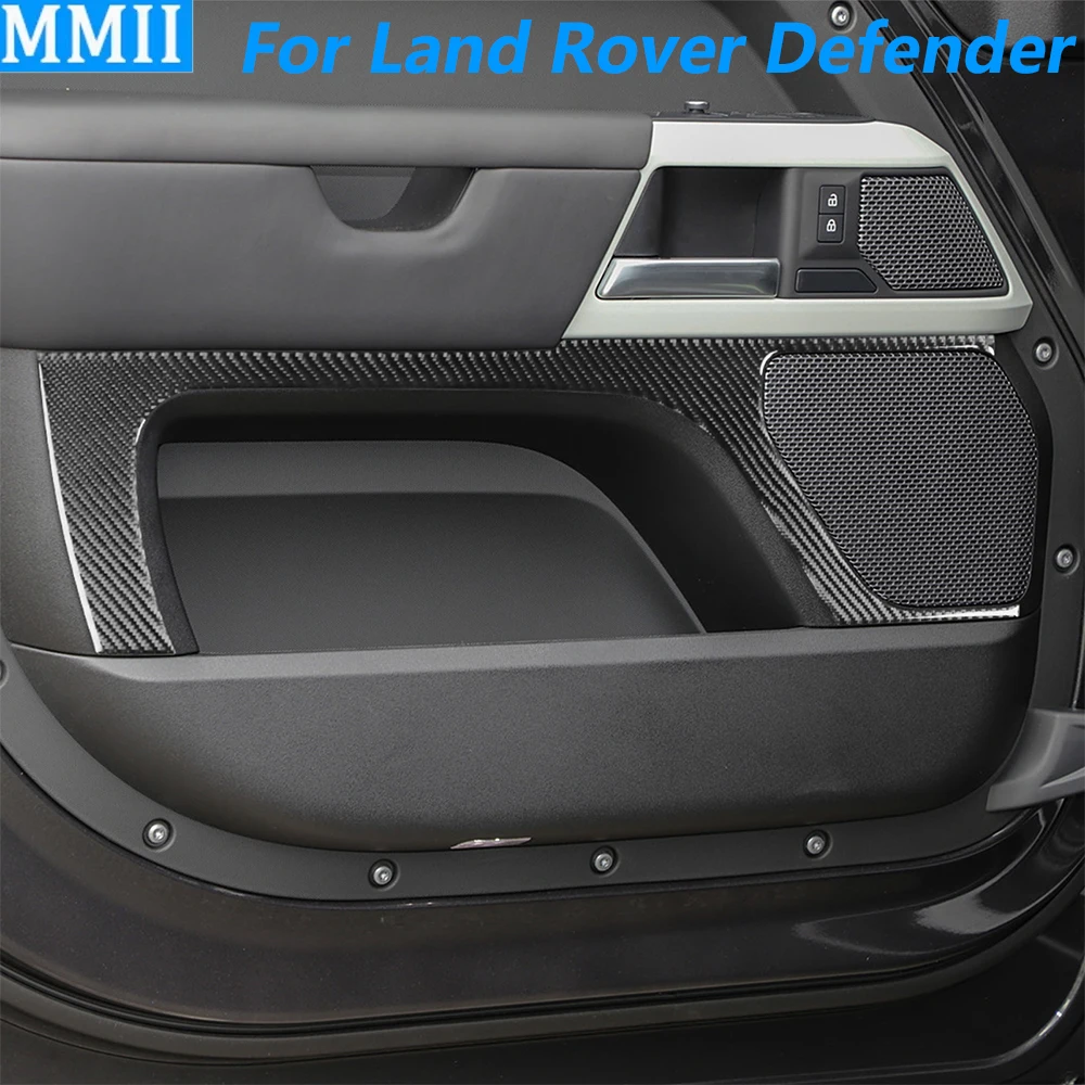 

For Land Rover Defender 2020-2025 Carbon Fiber Front Door Speaker Horn Audio Frame Panel Cover Car Accessories Interior Sticker