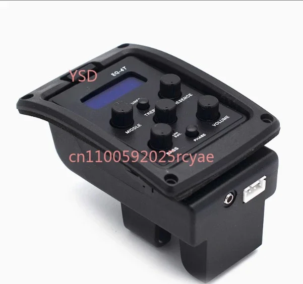 Acoustic Guitar Pickup EQ 4-Band Equalizer BASS/MIDDLE/TREBLE/PRES Pickup LCD for Folk Classical Guitar Accessories EQ-4T