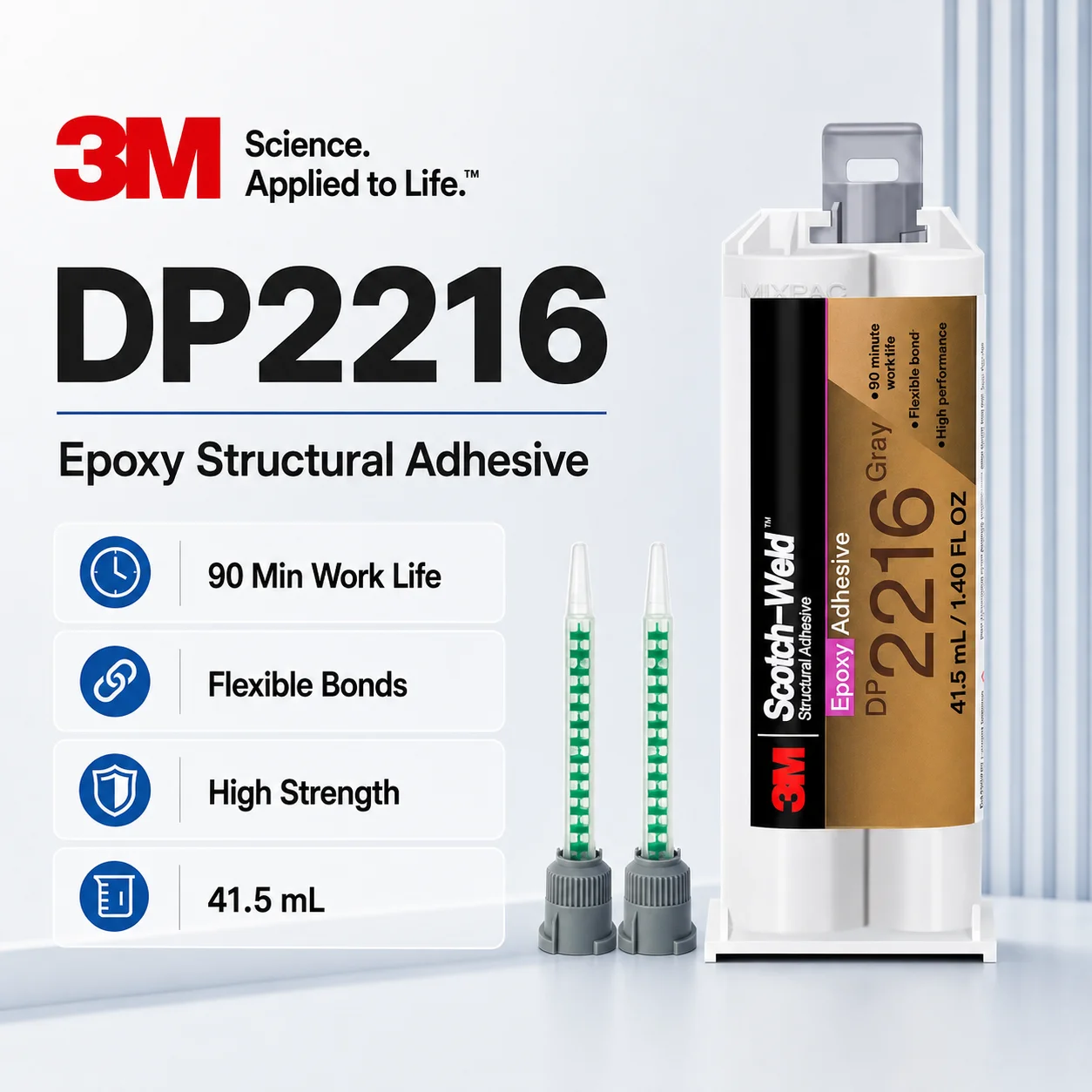 Original 3M 2216 Scotch-Weld Epoxy Adhesive High Strength Flexible Bonding Glue for Industrial Repair