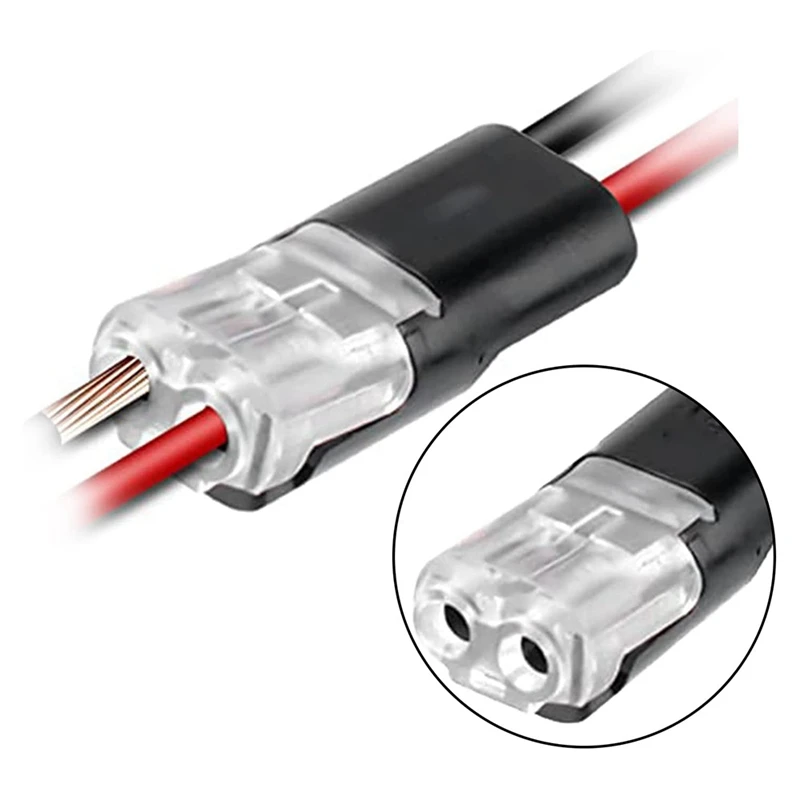 Conector de tomada para carro, 40 peças, fio de 2 pinos, conector dividido rápido 18-24awg, conector de cabo à prova d'água para carro, caminhão, caiaque, barcos