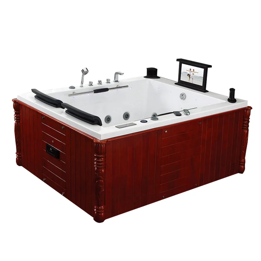 &c  Modern White Freestanding Acrylic Massage Whirlpool Japanese Soak Tub Bathtubs for Hotel Use