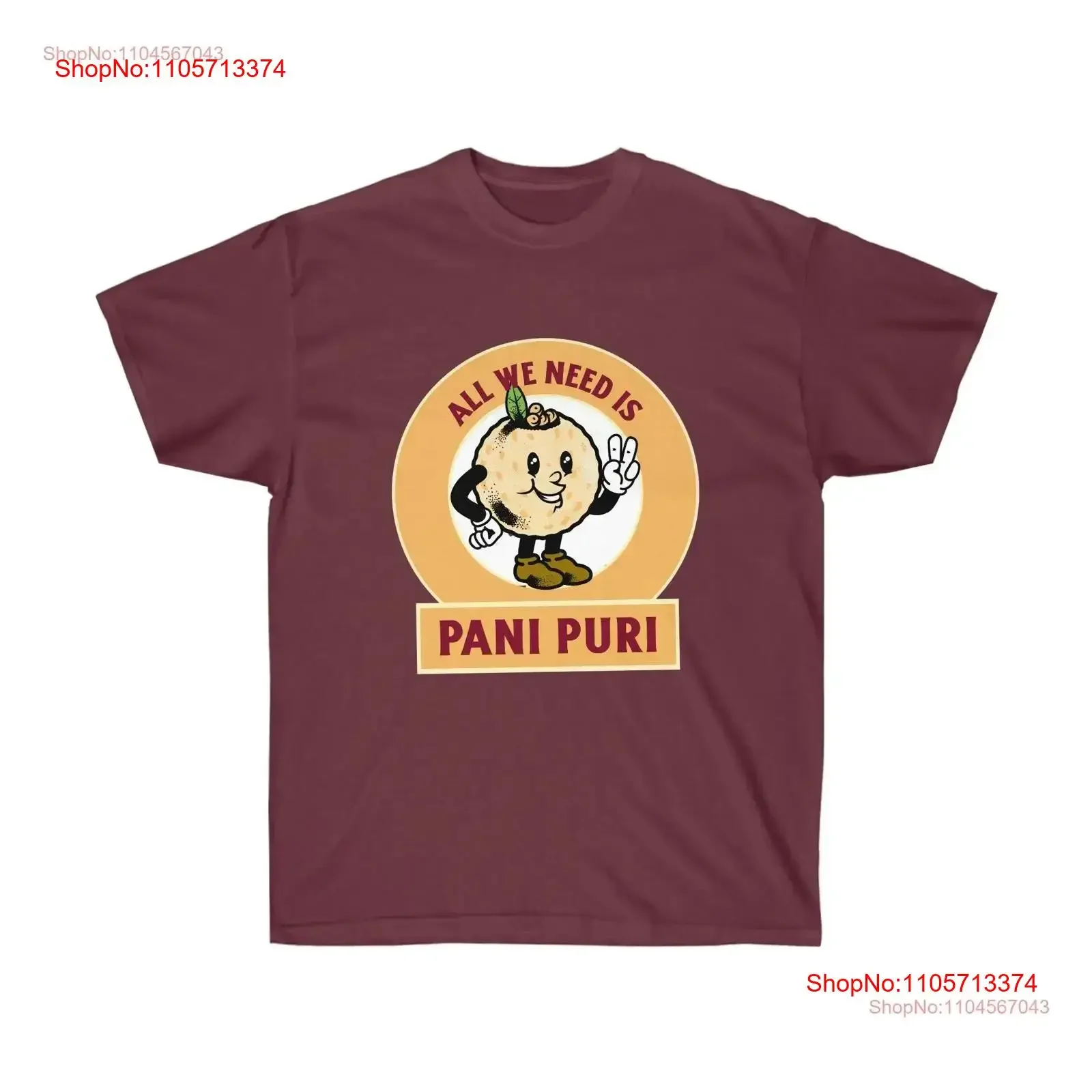 Pani Puri T Shirt Desi Taste of India All You Need is Street Food Swag Indian Chat vintage Washed streetwear Casual fashion