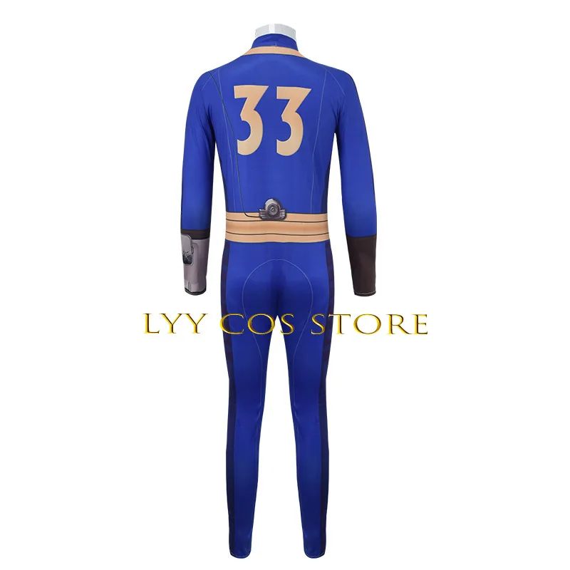 Game Fall Cosplay Bodysuits para homens e mulheres, 33 Vault, Zentai Outfits, Halloween Play, Macacões para Lucy