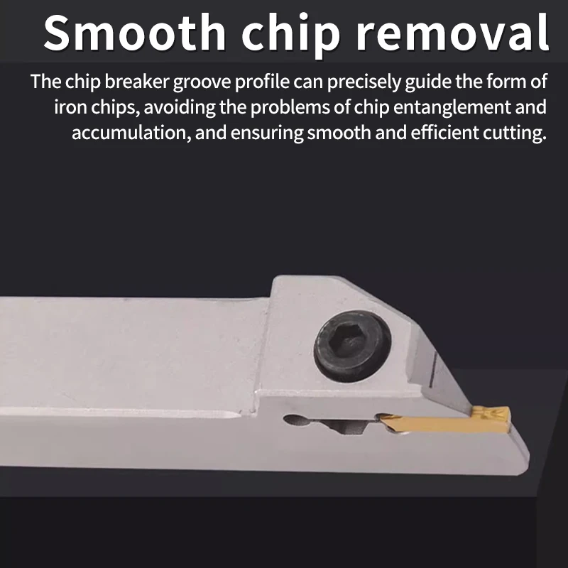 Pemegang alat bubut CNC untuk pembuatan alur lingkaran luar dan pemotongan MGEHL2525 pisau terbalik bubut presisi tahan getaran diameter luar.