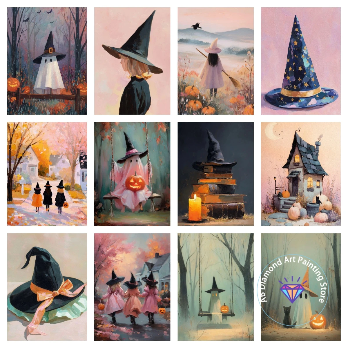 

Retro Wildflower Farmhouse Jungle Scenery AB Diamond Painting Kit 5D DIY Diamond Embroidery Handmade Art Gift Home Decoration