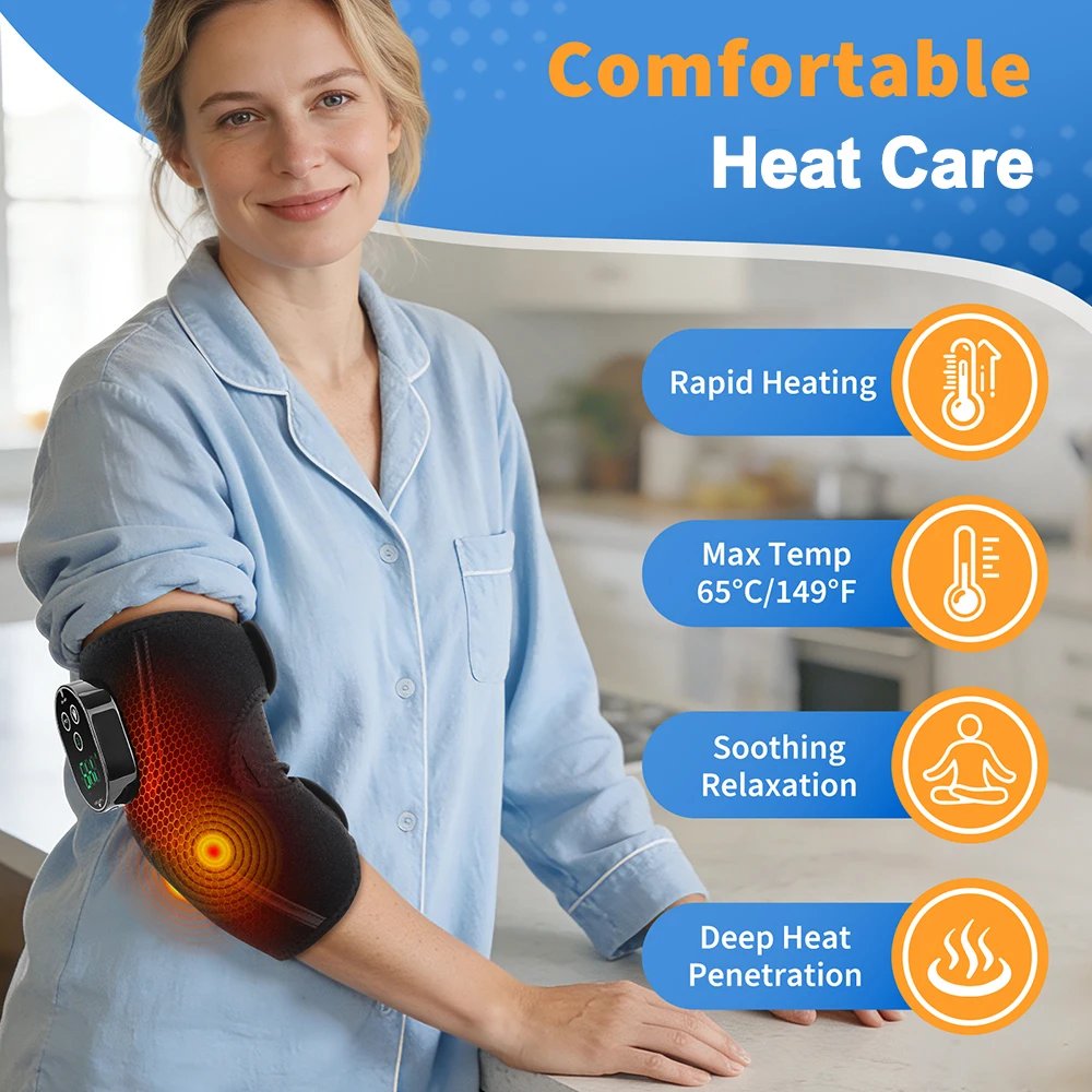 

Electric Arm Elbow Massager Vibration Heating Massage Instrument Cordless Support Braces Calf Leg Thermal Joint Relax Belts Pads