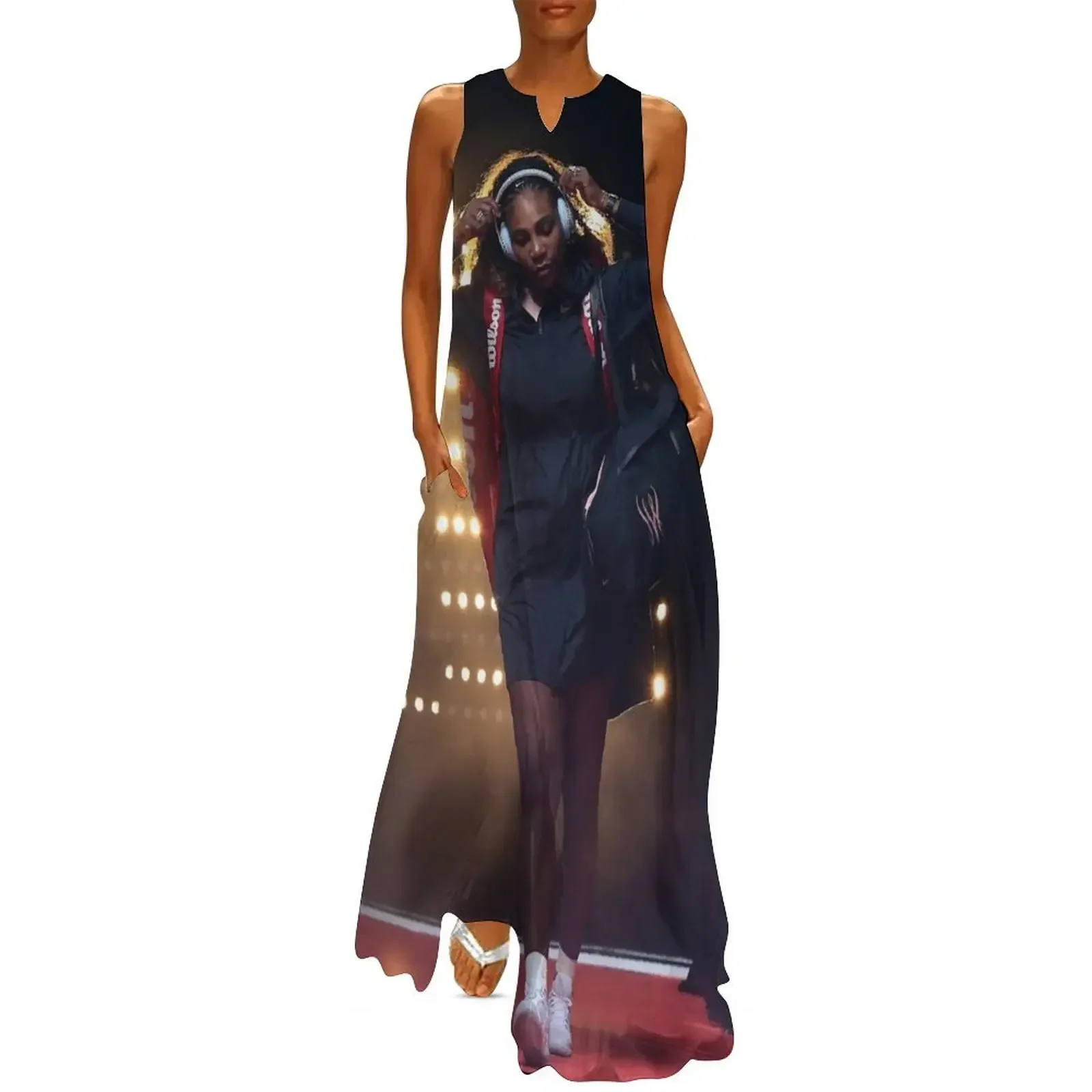 

Serena Williams #636 Long Dress prom clothes summer clothes dress women elegant luxury Female dress