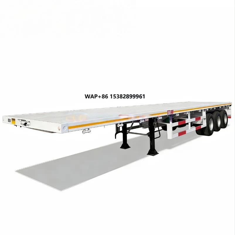 Factory Direct 3 Axle 40FT Flatbed Semi Trailer | 60 Ton Max Payload for Construction Steel Transport
