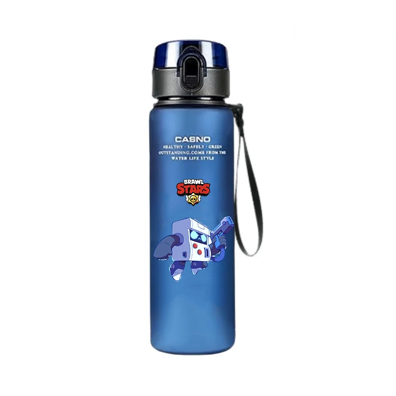 Characters Brawl Water Cup 560ml Anime water Bottle Plastic Portable Sports Large Capacity Anime Water Cup Spike Leon Black Crow