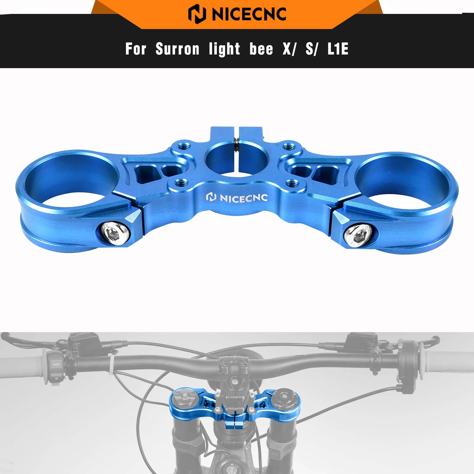 

NICECNC Upper Triple Clamp Top Link Plate Bracket For Surron light bee X light bee S Sur-ron Bike Parts 7075 Aluminum Alloy