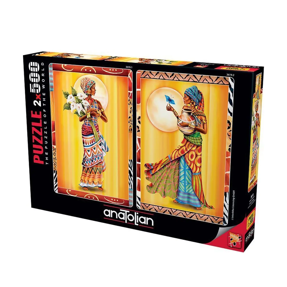 3619 anatomy african women/2 x pieces Puzzle