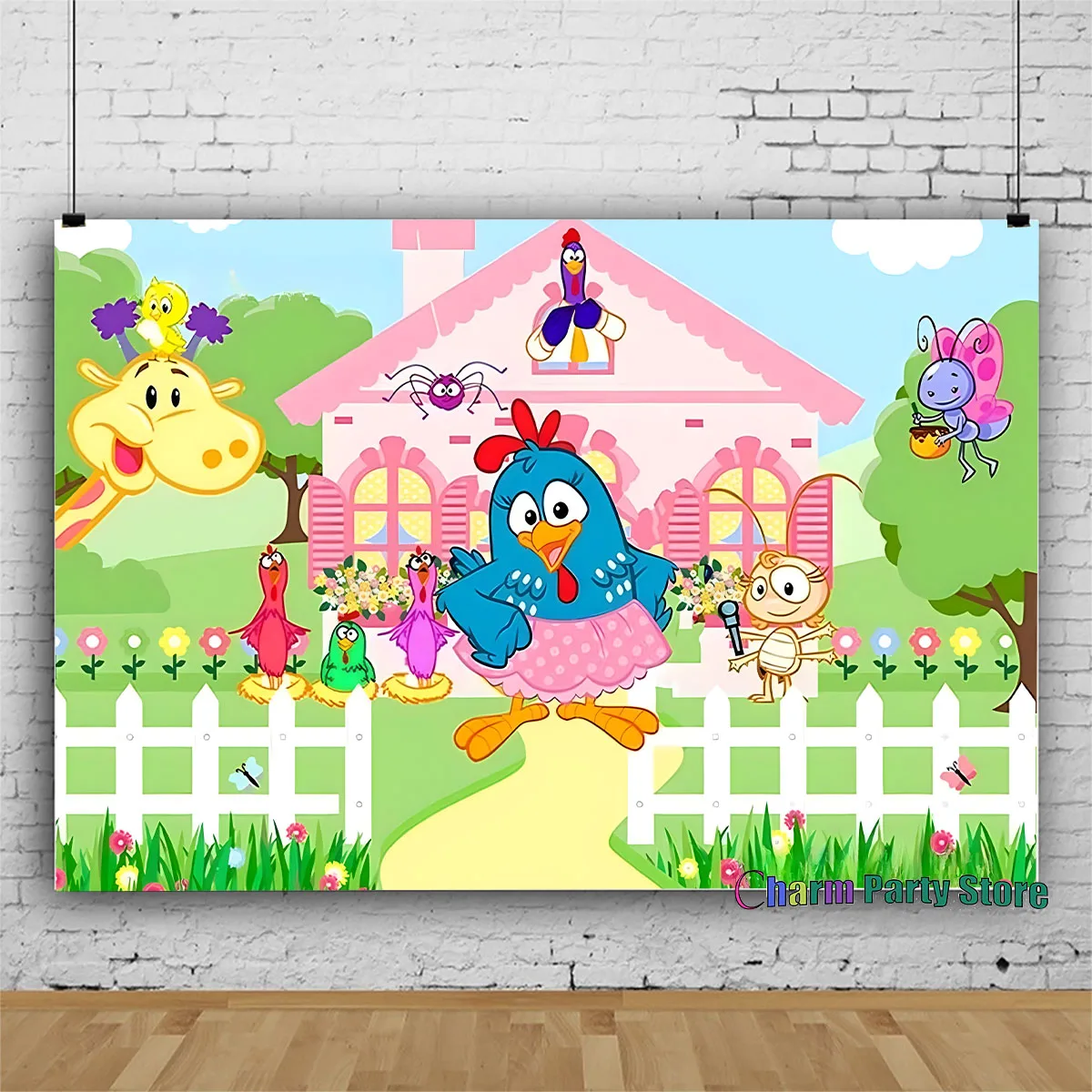 Chicken Farm Photography Background Happy Birthday Family Party Background Photo Studio Photography Cartoon Decor Prop Vinyl Kid