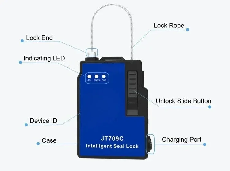 

Remote Unlocking of Cargo Security Global Positioning System Container Electronic Seal Lock for Container Security
