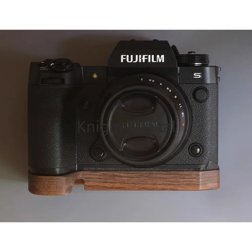 Wooden Camera Hand Base Ebony Walnut Wood Handmade  Grip Holder For Fujifilm XH2 Fuji XH2S