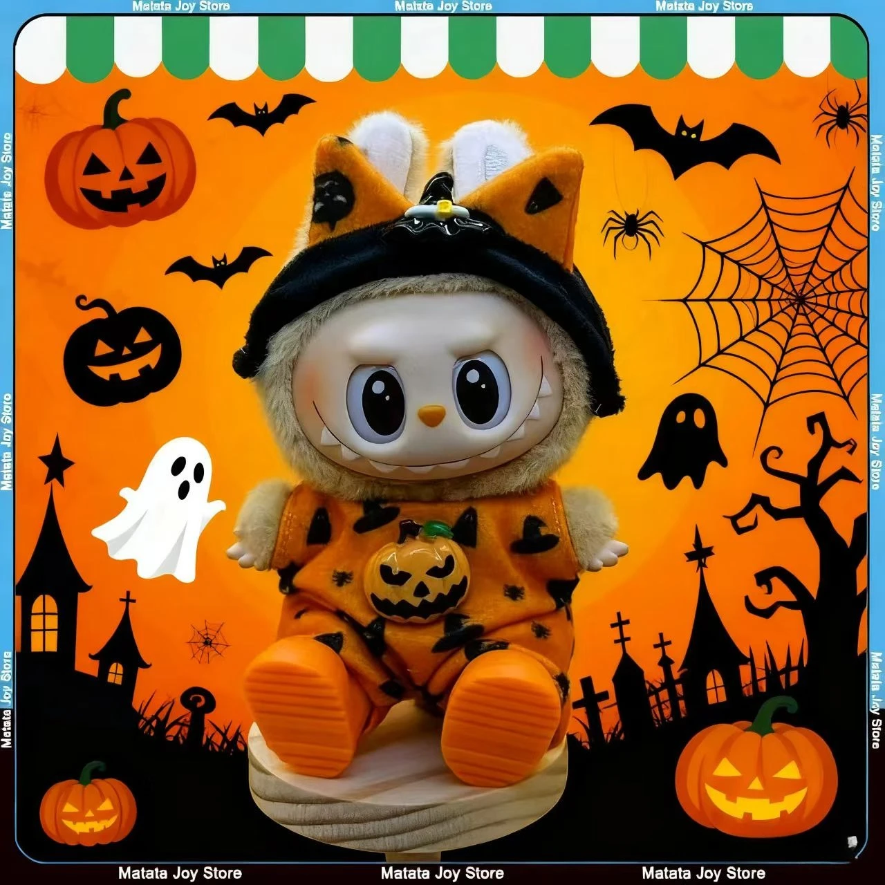 

Only Clothes For Labubu Pendant Doll Clothing 17cm Skirt Dressing Set Halloween Baby Dolls Cute Toy Gift Wings Fashion Trend