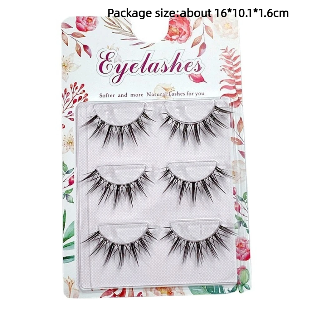 ขนตาปลอมแฟชั่นสไตล์ธรรมชาติ สำหรับคอสเพลย์ญี่ปุ่น ขนตา 3 มิติ สไตล์มังงะ ต่อขนตา ขนตาแหลม สำหรับผู้หญิง