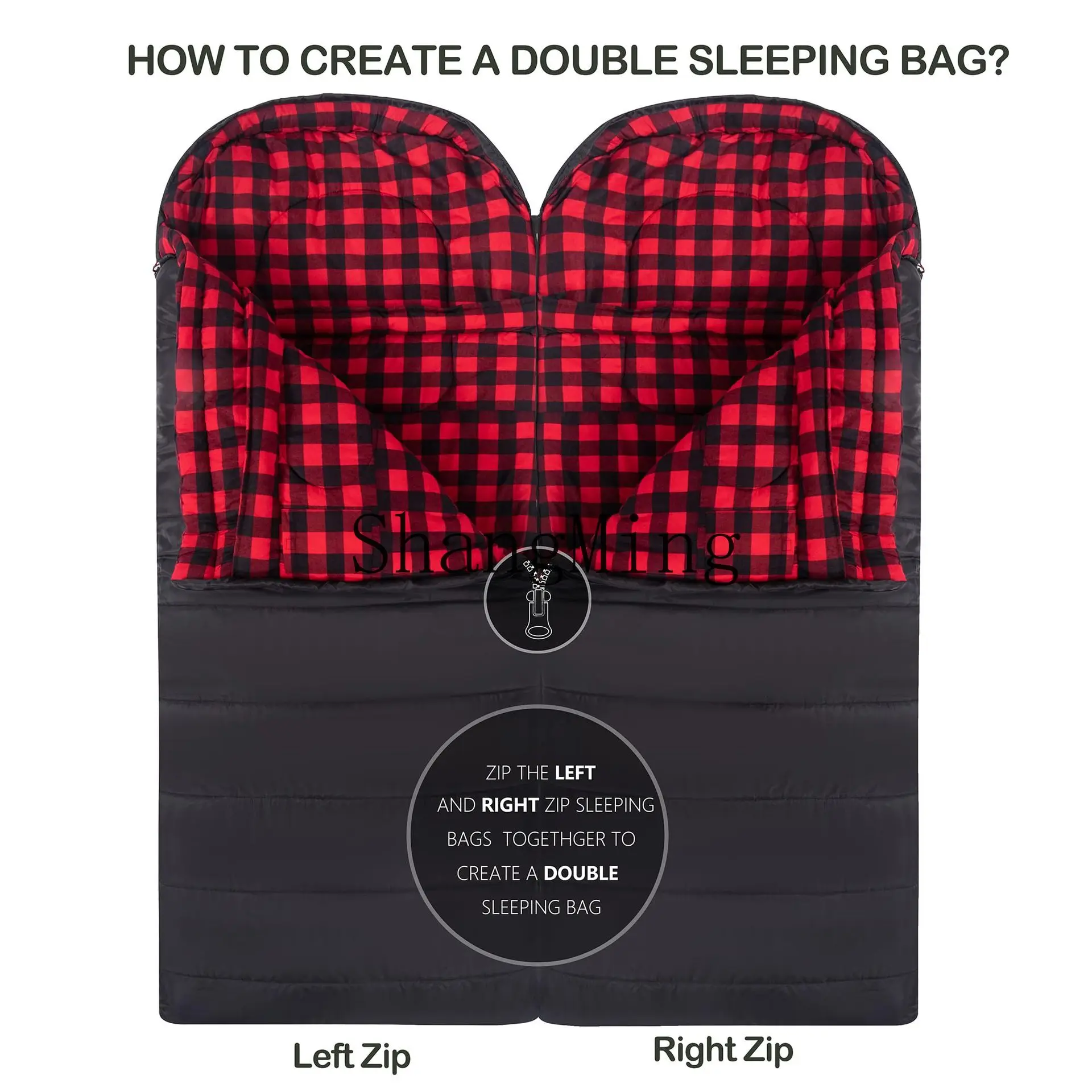 

PYH Outdoor Adult Envelope Sleeping Bag Large Thickened Travel Emergency Dirt Insulation Dual-purpose Sleeping Bag