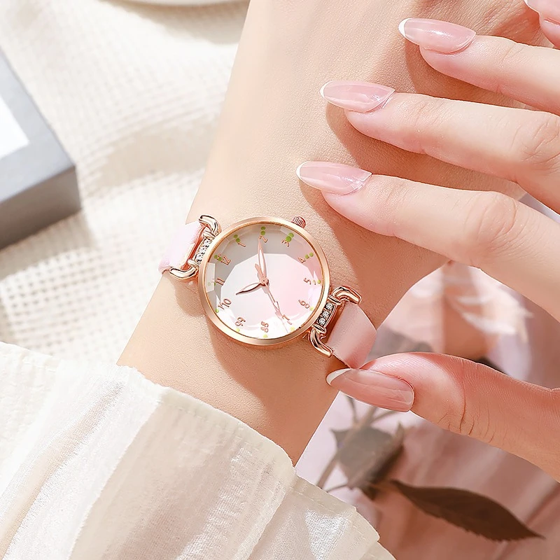 Роскошные женские часы с арабскими цифрами, женские часы, платье, кварцевые часы, модный кожаный ремешок, женские наручные часы ساعات