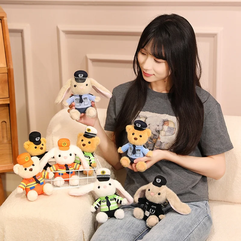 

Soft Sheriff Bear Bunny Wall Hanger Home Decor for Bedroom Car Office Non-Slip Back Machine Washable Gift