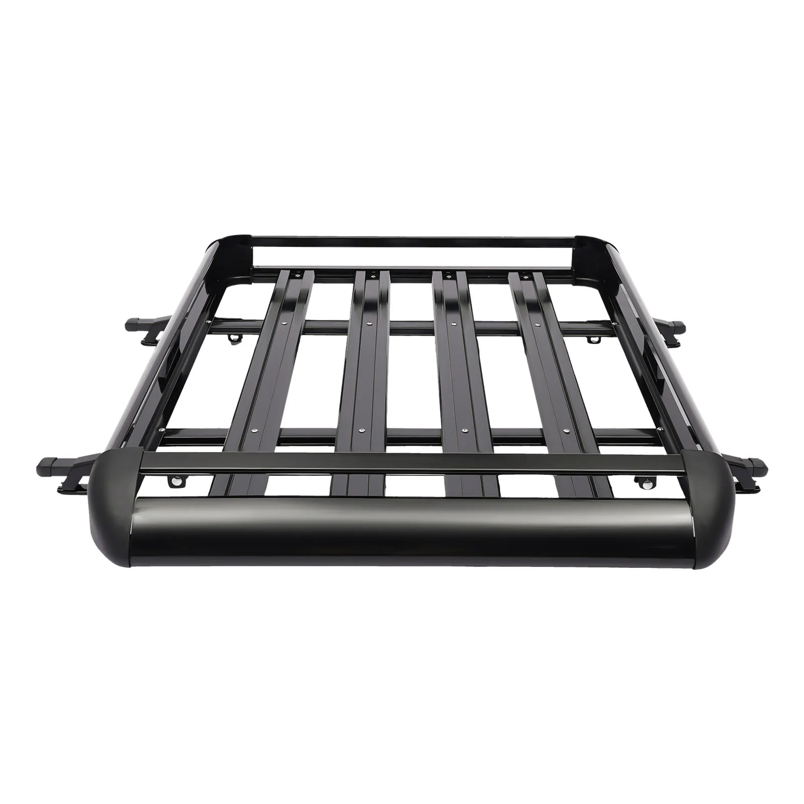 Black Universal 127*97cm Car Roof Rack Cargo Aluminum Alloy Top Carrier Luggage Basket with Bars For SUV -Single Deck