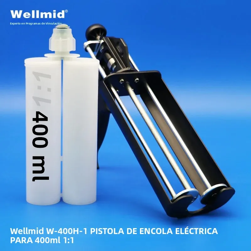 Pistola dispensadora de adhesivo epoxi 1:1 de 400ML, Kit 2K, dispensador de mezcla portátil de doble tubo, cartucho loctite ARALDITE AB, pistola de pegamento de Metal