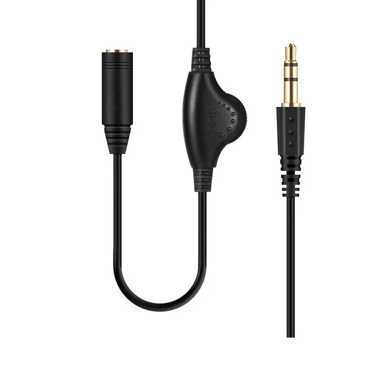 3.5mm kabel przedłużający Adapter z gniazda męskiego na żeńskie AUX z kablem Audio Stereo z regulacją głośności przewód słuchawek słuchawkowego L1