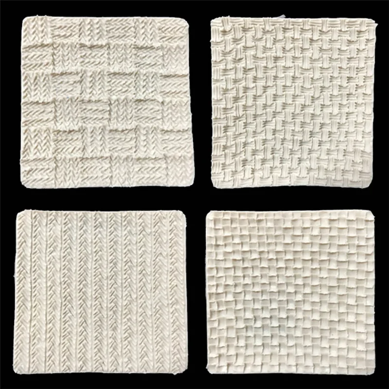 New Creative Knitted texture Weave texture Silicone Mold Fondant Cake Decorating Tools Embosser Baking Mould Kitchen Tools