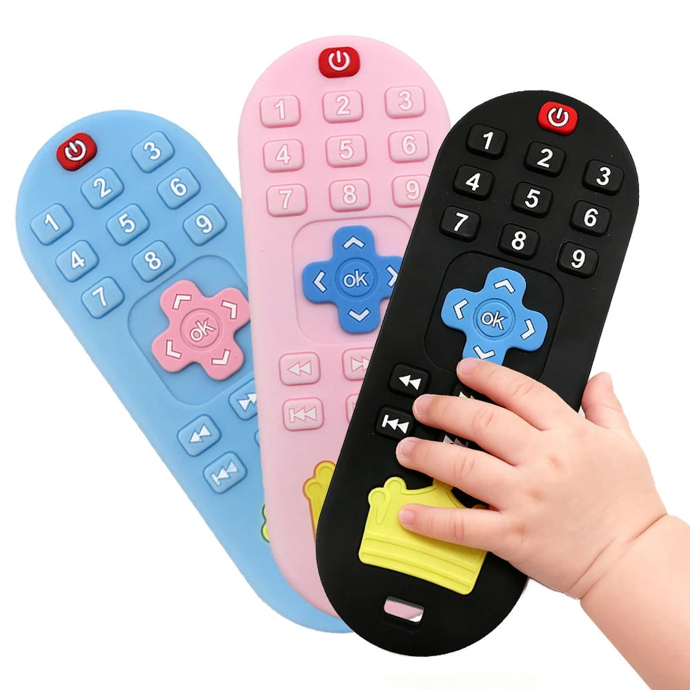 Remote Control Silicone Teether - Interactive Teething Relief Toy for Babies & Toddlers