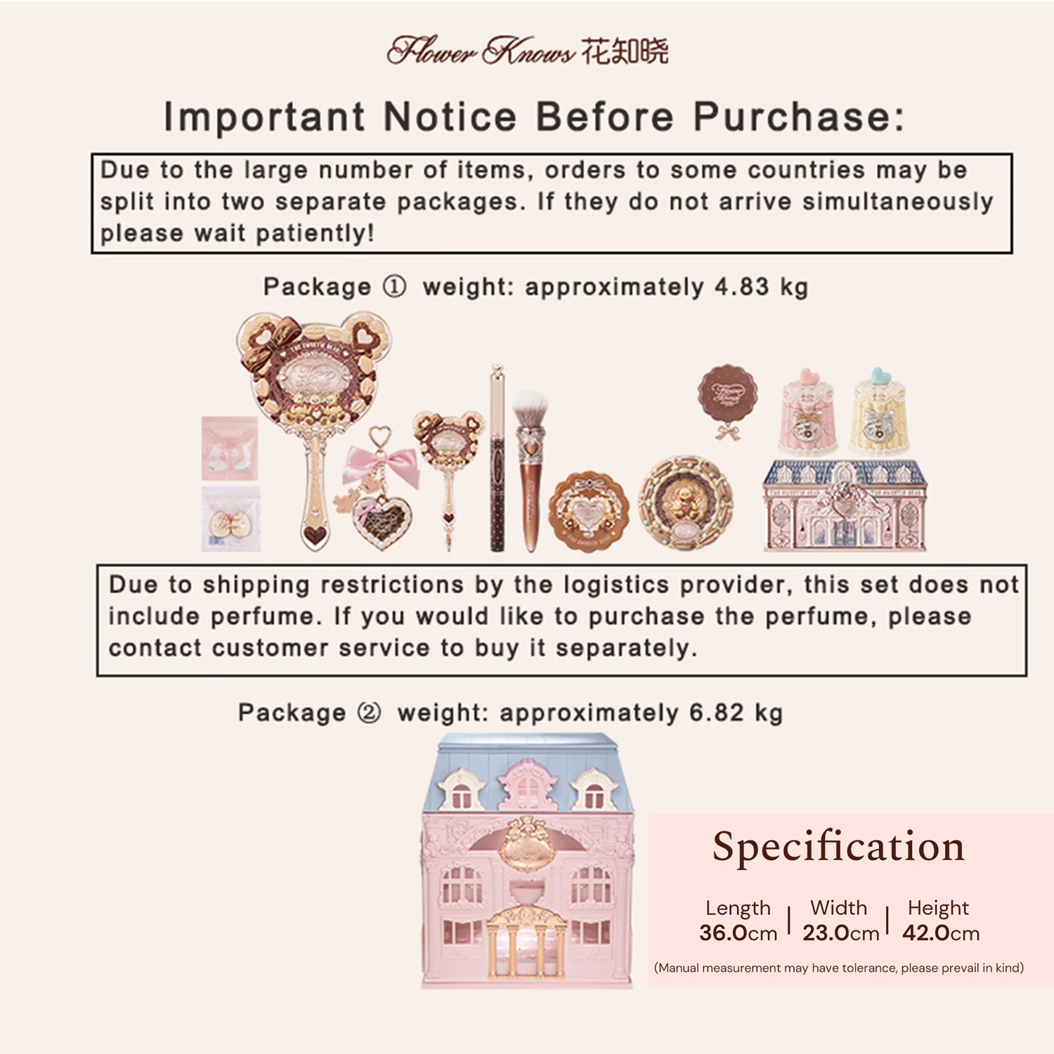 Flower Knows Sweetie Bear Gift Set Cute Luxury Lip Jelly Blush Makeup Palette Collectibles Limited Edition All In One Beauty Kit