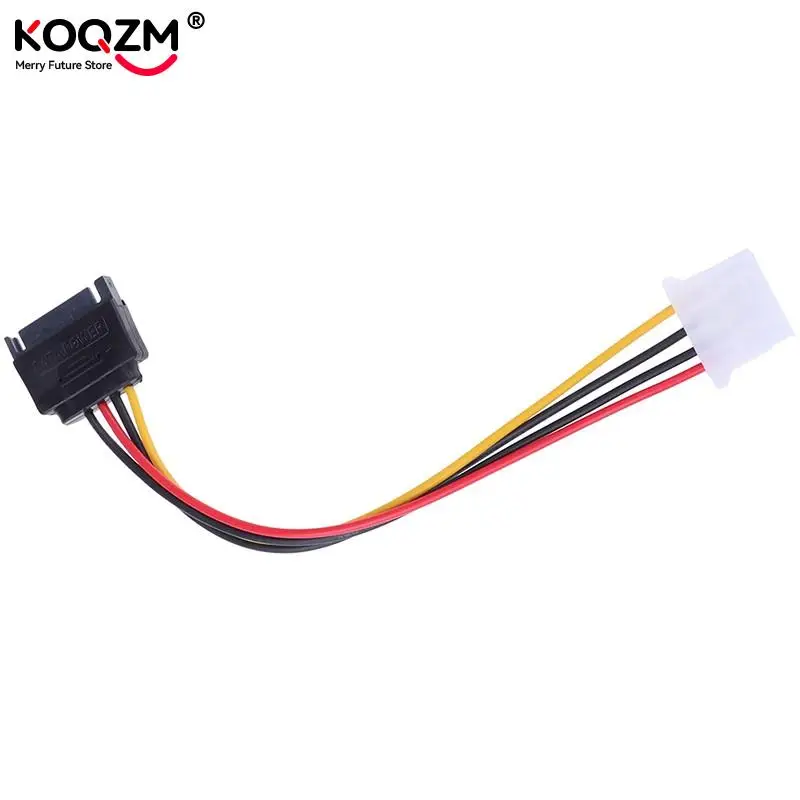 SATA TO IDE Power Cable 15 Pin SATA Male to Molex IDE 4 Pin Female Cable Adapter