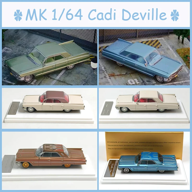 

MK Diecast Alloy 1/64 Cadi Deville Series Car Model Static Collection Decorated Holiday Gifts Toys