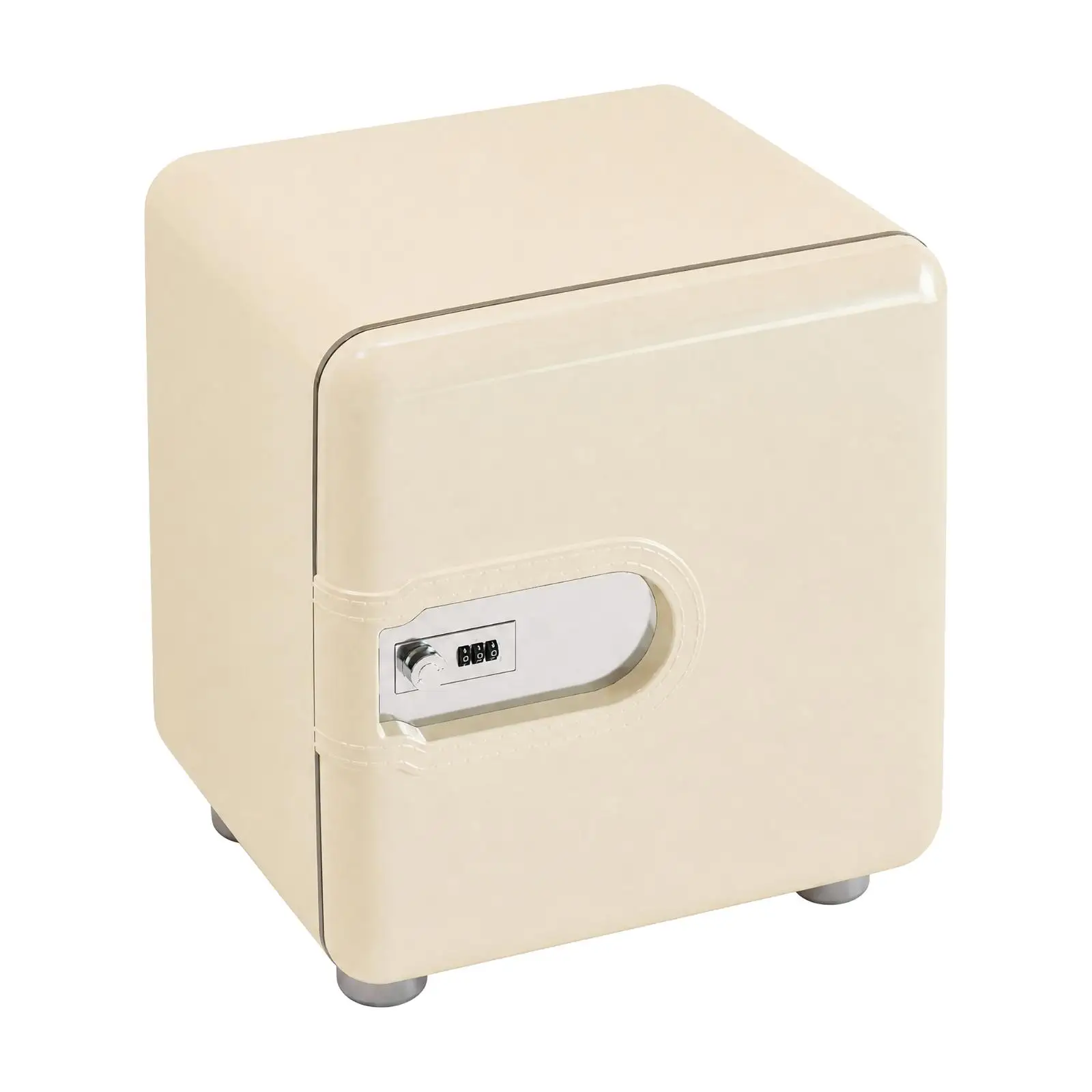 Small Storage Cabinet Lockable Desktop Organizer Box with Keyless Lock for Home Office Desk Secure Portable Case