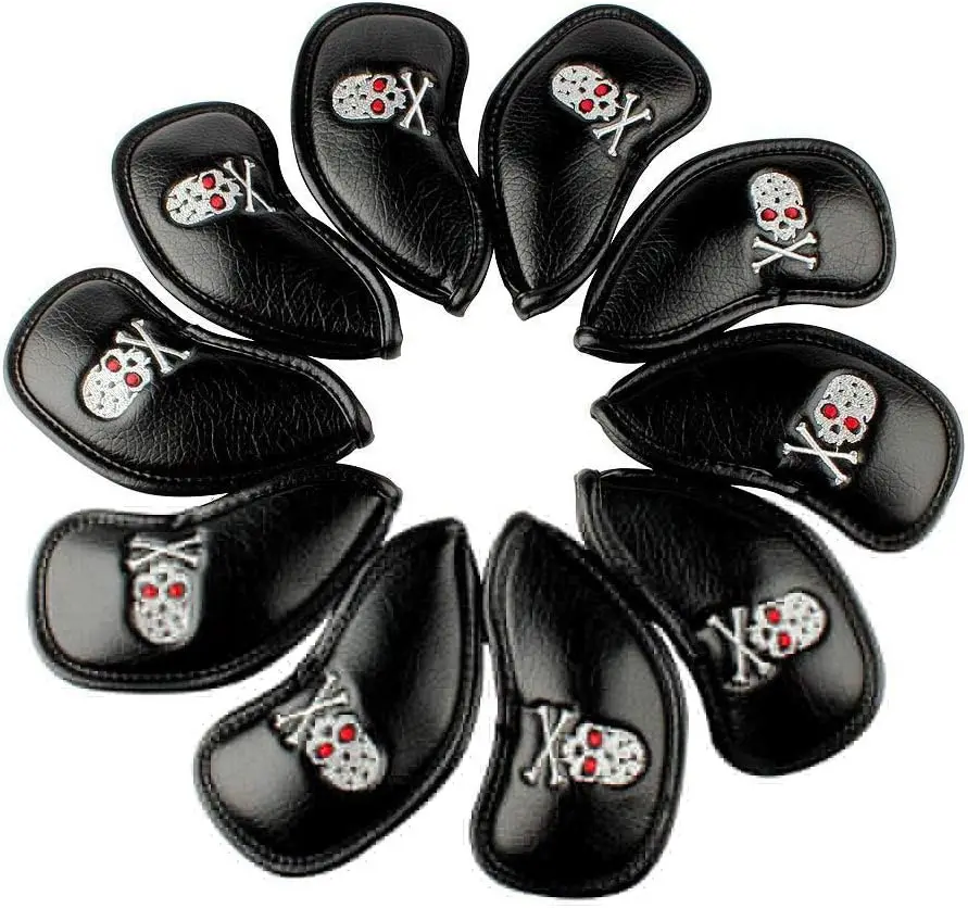 Golf Club Head Covers Skull Design Golf Iron Head Covers Set Headcover Fit All Brands Titleist, Callaway, Ping, Taylormade Etc